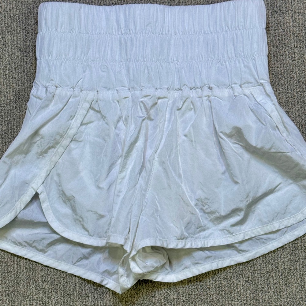 Free‎ People Movement Way Home Shorts White High Rise Athletic XS OB1058204